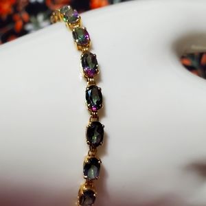 10K Gold Mystic Topaz Bracelet